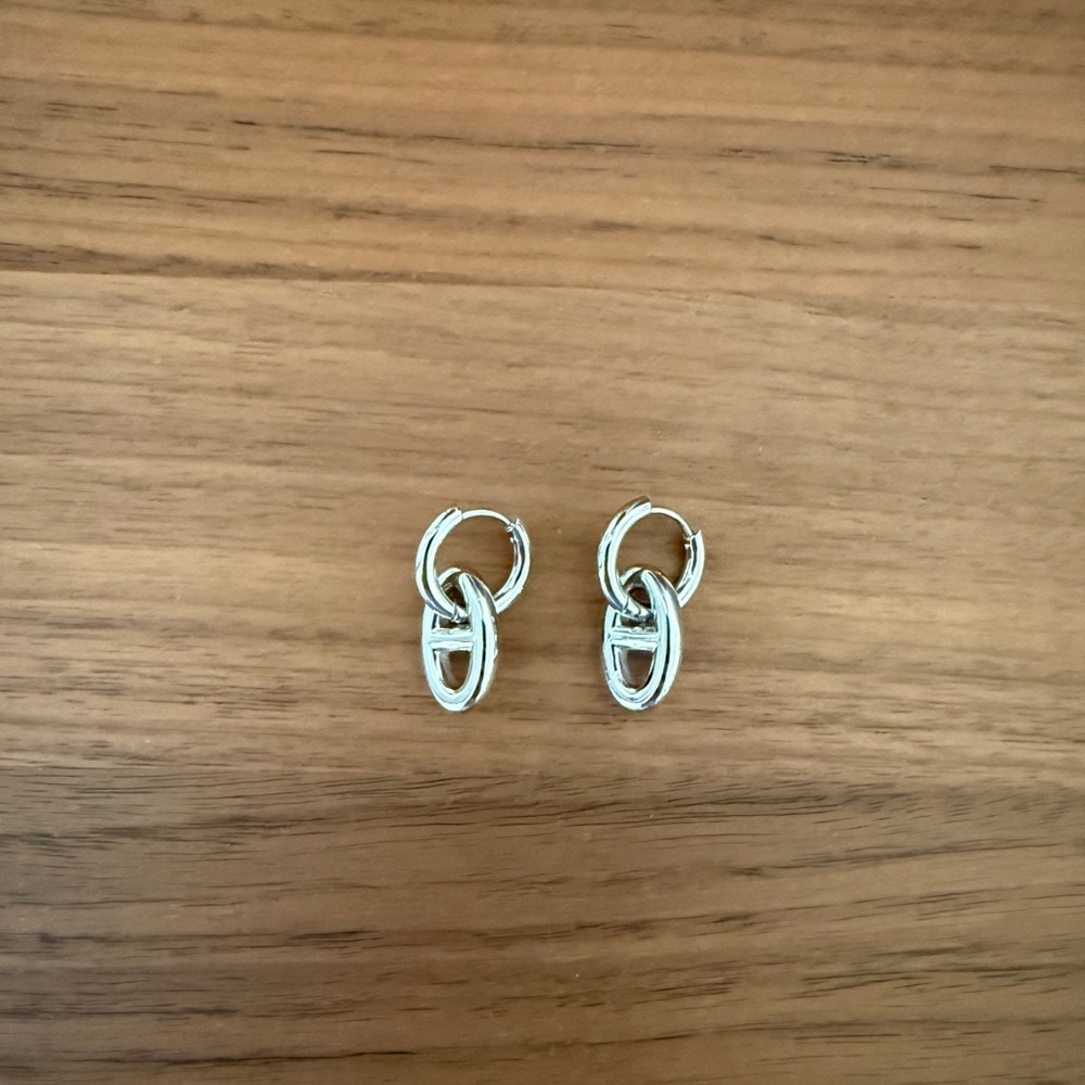 Gold and White Gold Plated Mariner Link Earring Bundle - Picture 5 of 5